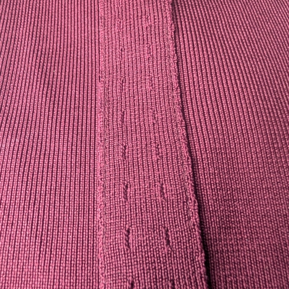 Anthropologie Ribbed Knit Midi Dress Burgundy Wine Sleeveless Bodycon Size L - Picture 12 of 16